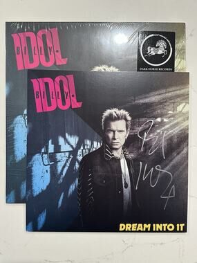 BILLY IDOL-DREAM INTO IT- VINYL w/SIGNED INSERT- AUTOGRAPHED #2